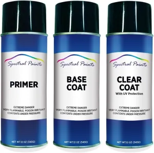 Spectral Paints Compatible/Replacement for Smart ECP0 Cool Silver Metallic - Aerosol Primer, Touch-Up Spray Paint & Clear