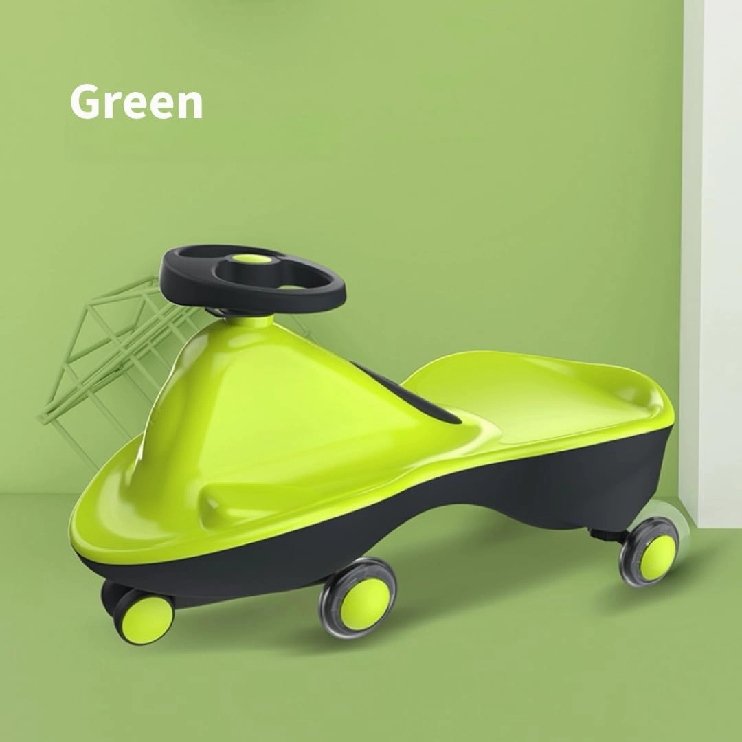 Sports Collection Premium LED-Wheel Swing Car Ride on Toy (Apple Green, Come Fully Assembled)