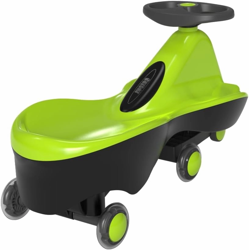Sports Collection Premium LED-Wheel Swing Car Ride on Toy (Apple Green, Come Fully Assembled)