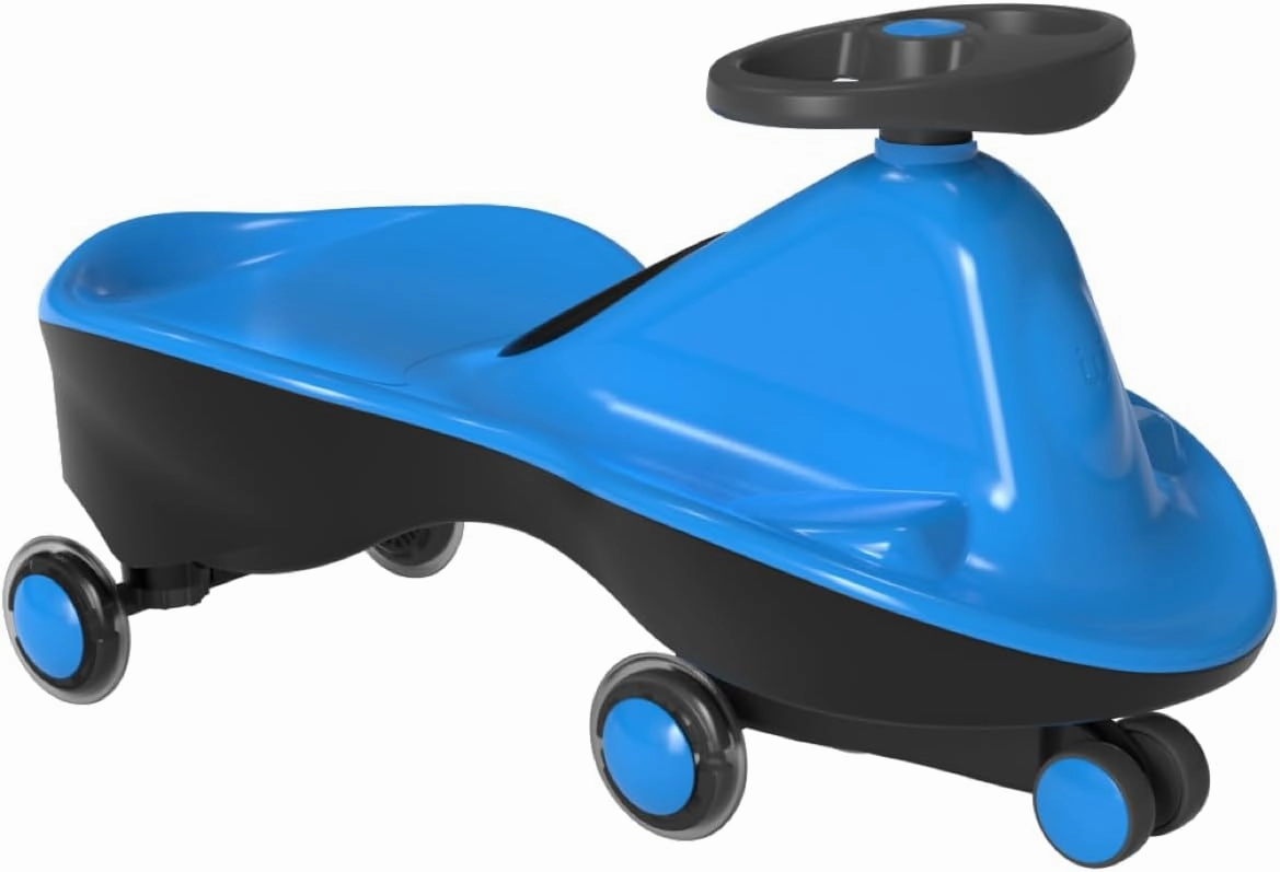 Sports Collection Premium LED-Wheel Swing Car Ride on Toy (Ocean Blue, Come Fully Assembled)
