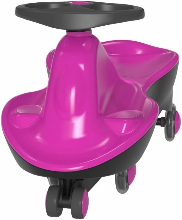 Sports Collection Premium LED-Wheel Swing Car Ride on Toy (Vibrant Pink, Come Fully Assembled)