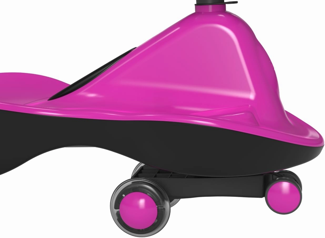 Sports Collection Premium LED-Wheel Swing Car Ride on Toy (Vibrant Pink, Come Fully Assembled)