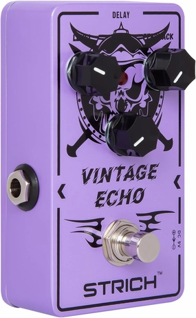 STRICH VINTAGE ECHO Delay Guitar Pedal, Analog Delay Guitar Effect Pedal Vintage, True Bypass for Electric Guitar, Purple