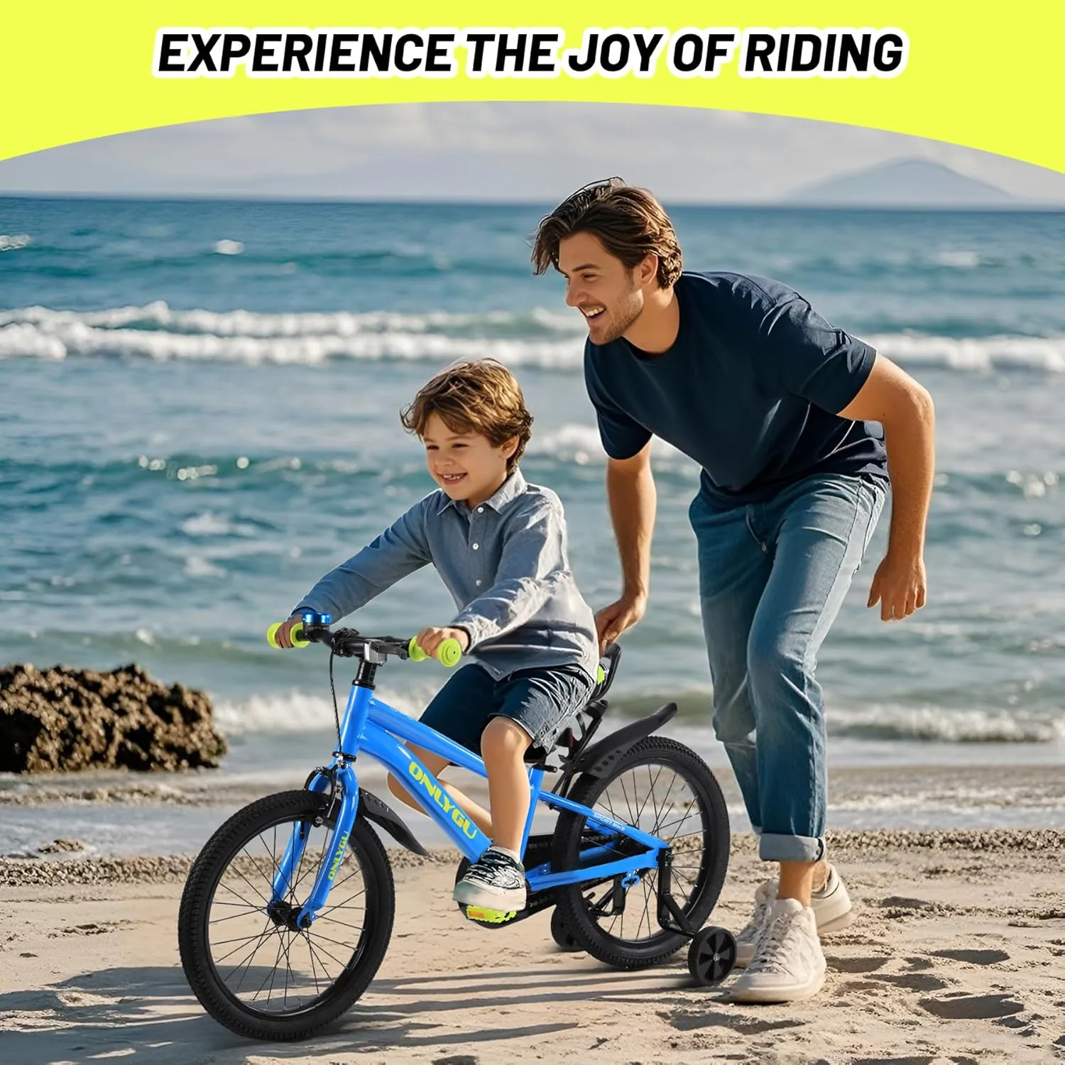 Stylish Kids Bike for Ages 4-9 - Easy Assembly Safe & Stable Ride, 16-18 Inch Wheels, Vibrant Colors, Includes Training Wheels