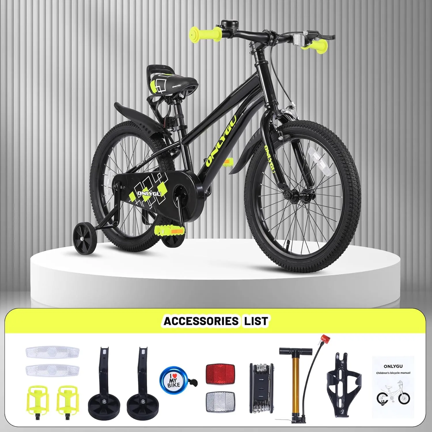 Stylish Kids Bike for Ages 4-9 - Easy Assembly Safe & Stable Ride, 16-18 Inch Wheels, Vibrant Colors, Includes Training Wheels