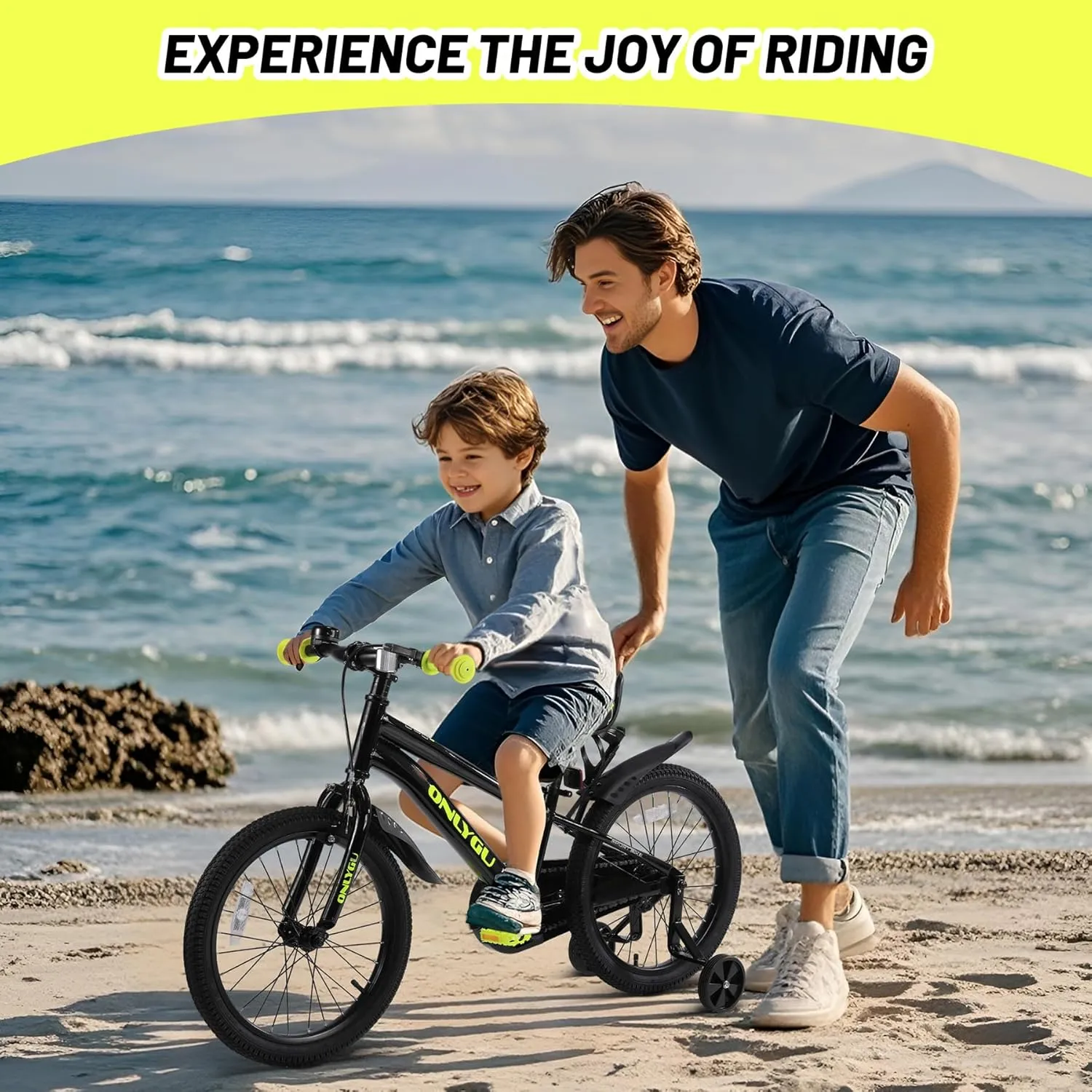 Stylish Kids Bike for Ages 4-9 - Easy Assembly Safe & Stable Ride, 16-18 Inch Wheels, Vibrant Colors, Includes Training Wheels