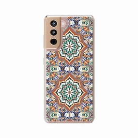 Stylish Clear Case with Vibrant Geometric Pattern
