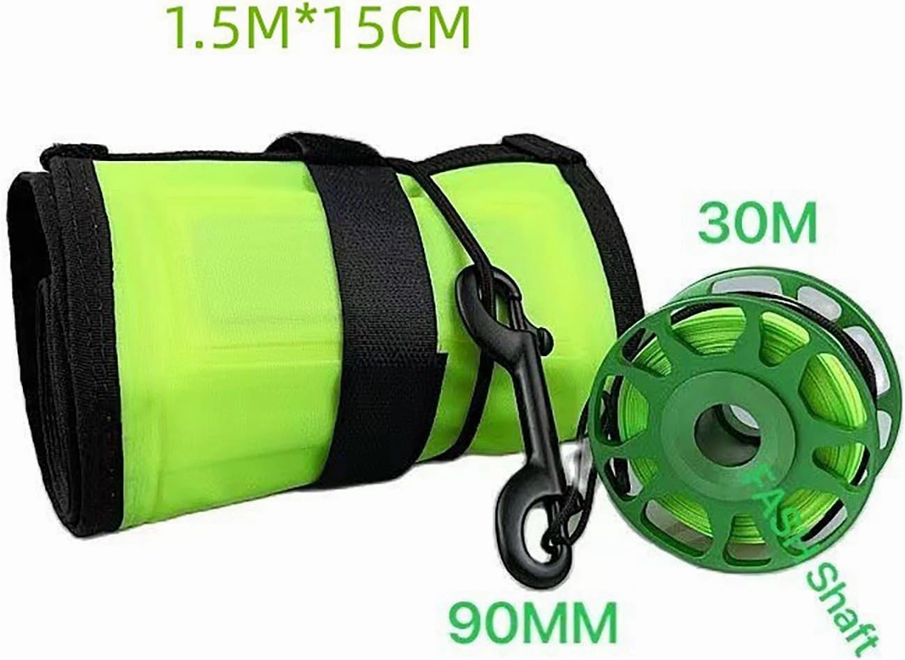 Submersible Buoy Set Buoy and Reel Combo 30m Reel Scuba Signal Tube Inflatable Marker with Reflector for Added Safety and Convenience