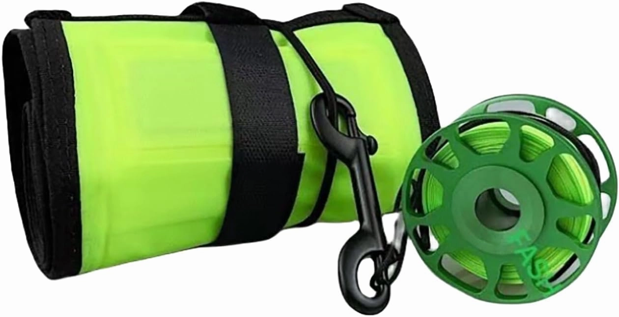 Submersible Buoy Set Buoy and Reel Combo 30m Reel Scuba Signal Tube Inflatable Marker with Reflector for Added Safety and Convenience
