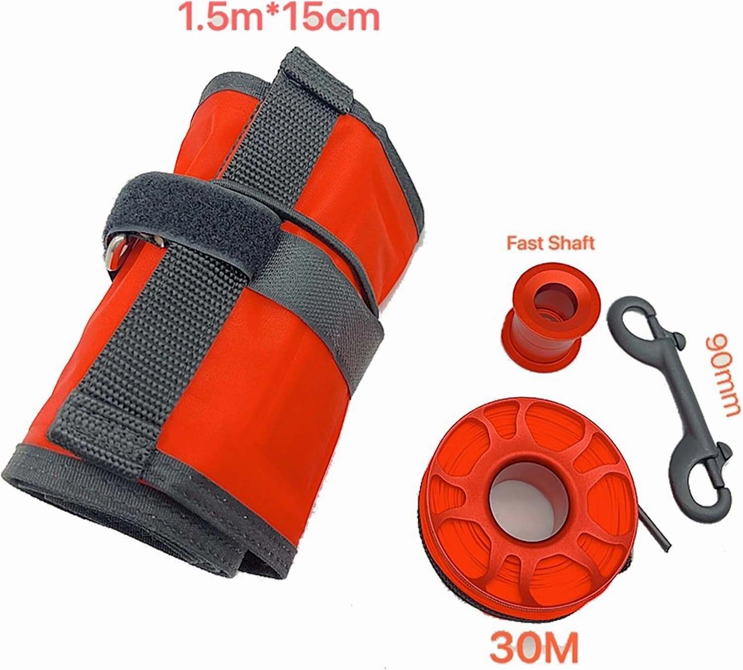 Submersible Buoy Set Buoy and Reel Combo 30m Reel Scuba Signal Tube Inflatable Marker with Reflector for Added Safety and Convenience