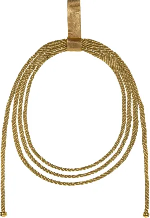 Suit Yourself Wonder Woman Lasso, Metallic Gold Fabric with a Hook-and-Loop Tab, Measures 10 1/2 Inches Long