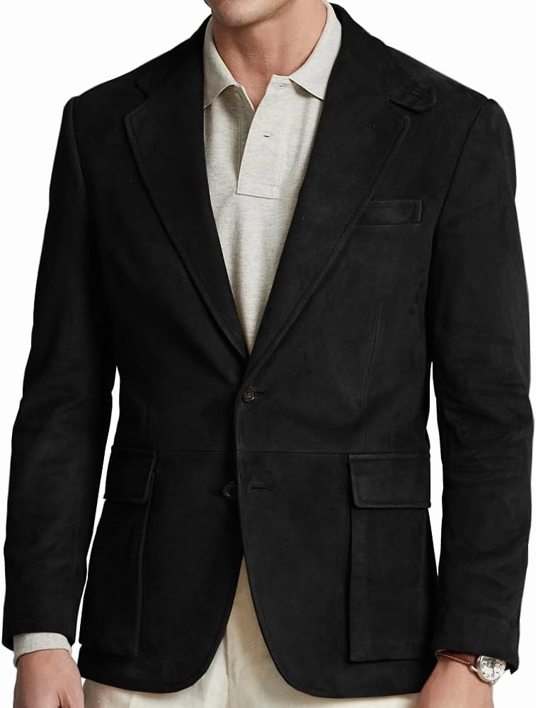 Suit for Men Suede Winter Jacket Slim Fit Single Breasted New in Suits & Blazers Mens Sport Coats Jacket