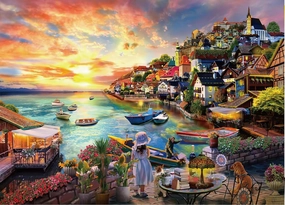 Summer Lake Puzzles for Adults 1000 Pieces, Sunset Landscapes Intellectual, Decompressing, Challenging Fun Game Jigsaw Puzzles Toy for Kids, Family, Friends Finished Size 27" x 20"