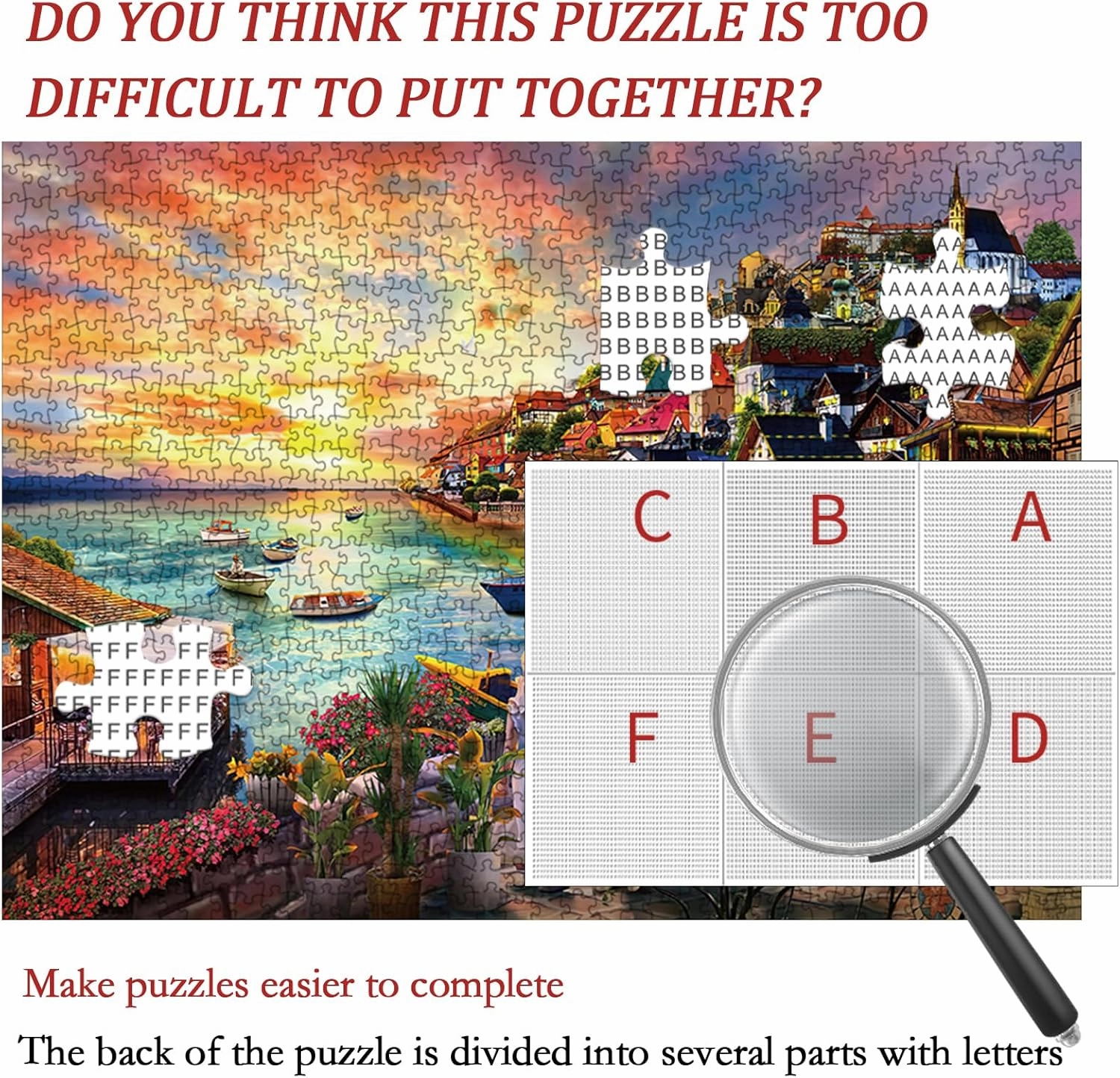 Summer Lake Puzzles for Adults 1000 Pieces, Sunset Landscapes Intellectual, Decompressing, Challenging Fun Game Jigsaw Puzzles Toy for Kids, Family, Friends Finished Size 27" x 20"