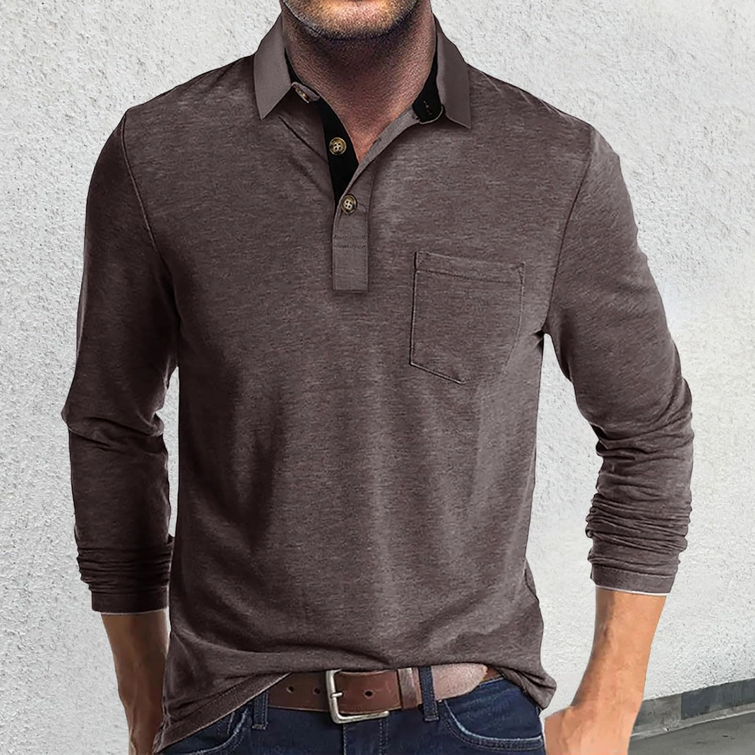 Summer Shirts for Men Shor Sleeve Polo Button Shirt Pocket Comfortable Athletic Blouse Comfy Fashion Trendy Tops