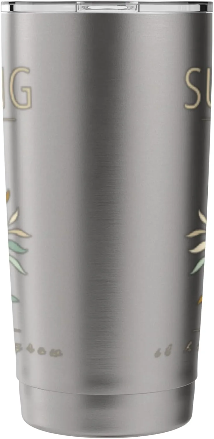 Surfing Wave Ocean Tree Growth Nature Adventure Stainless Steel Insulated Tumbler