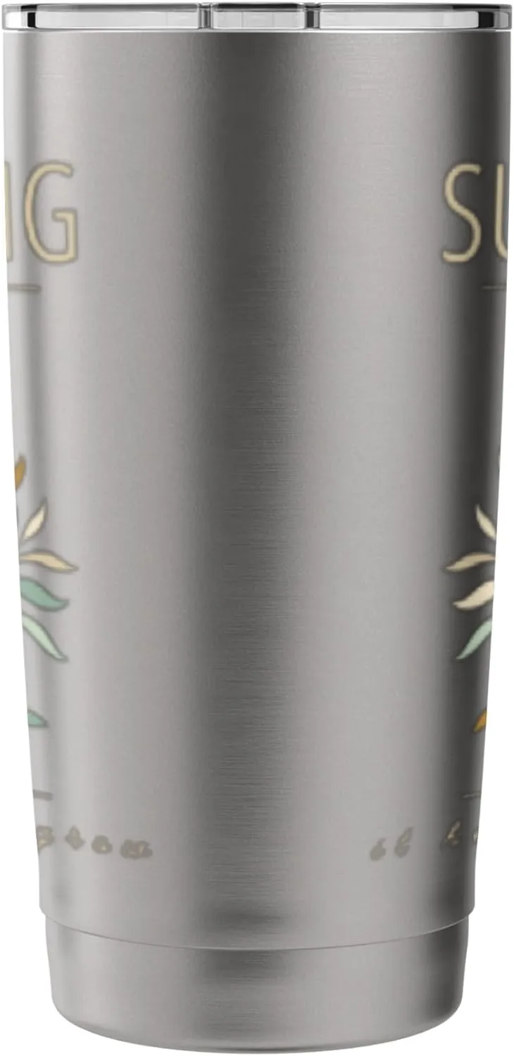 Surfing Wave Ocean Tree Growth Nature Adventure Stainless Steel Insulated Tumbler