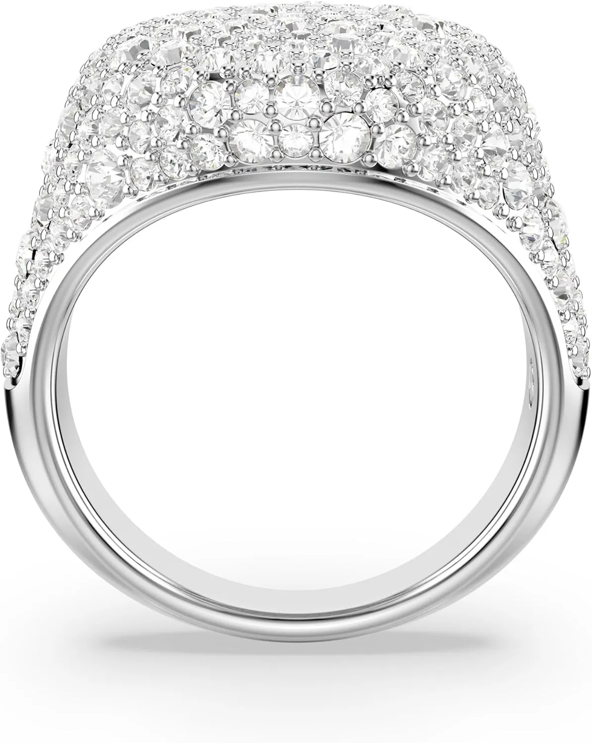 Swarovski Meteora Cocktail Ring, Clear Crystals, Rhodium Finished Metal