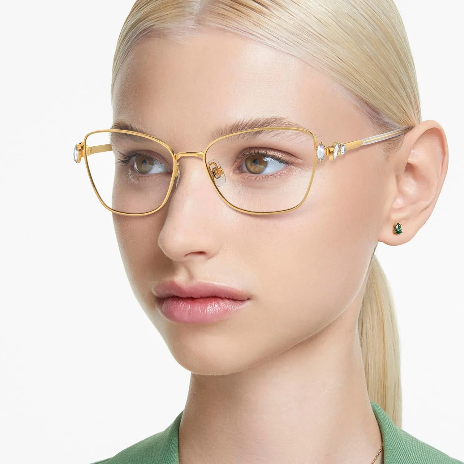 Swarovski Women's Sk1006 Square Prescription Eyewear Frames