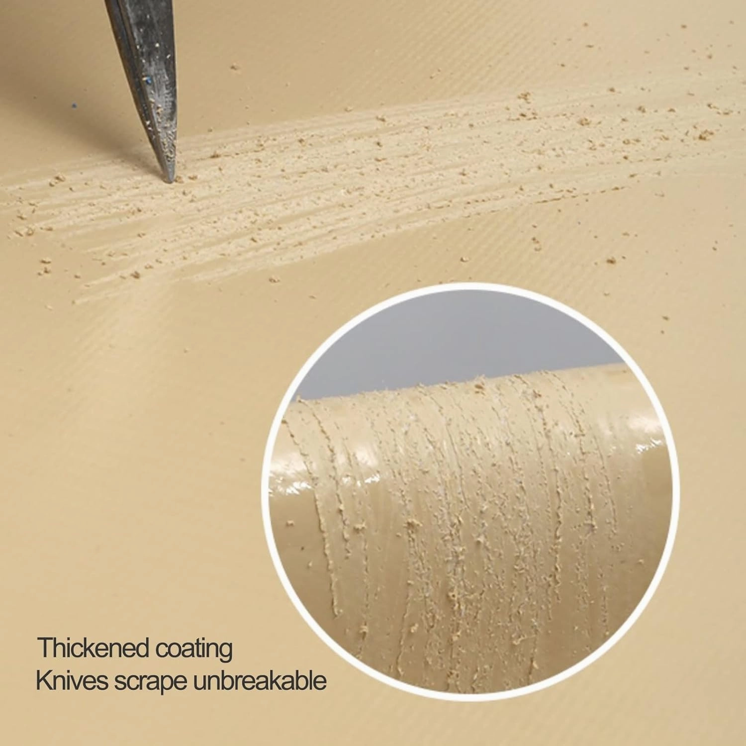 Tarpaulin 2x6m/3x3m/4x6m Waterproof Heavy Duty 500g/㎡ PVC Tarp Sheet Cover for Garden Furniture, Hutch, Trampoline, Wood, Car,Camping or Gardening Canopy Tent, Beige(1x2m)