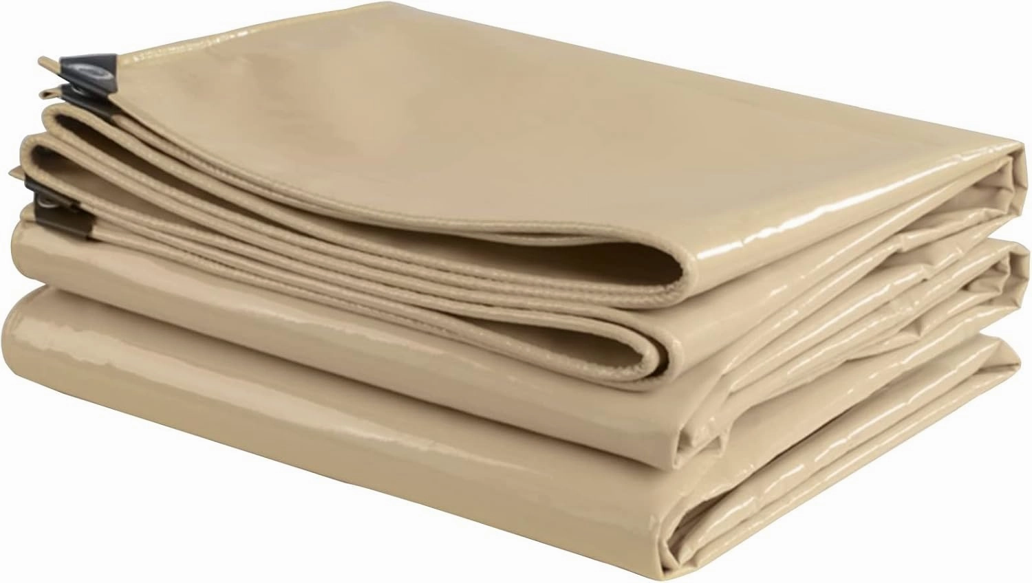 Tarpaulin 2x6m/3x3m/4x6m Waterproof Heavy Duty 500g/㎡ PVC Tarp Sheet Cover for Garden Furniture, Hutch, Trampoline, Wood, Car,Camping or Gardening Canopy Tent, Beige(1x2m)