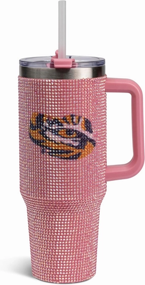 The Memory Company | Licensed NCAA 40oz Pink Bling Game Day Tumbler