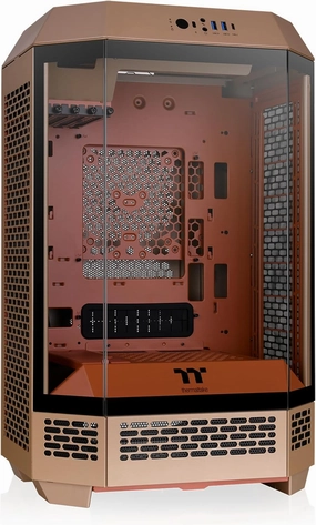 Thermaltake Tower 300 Gravel Sand Micro-ATX Case; 2x140mm CT Fan Included; Support Up to 420mm Radiator; Optional Chassis Stand Kit Allows Horizontal Display; CA-1Y4-00SGWN-00; 3 Year Warranty