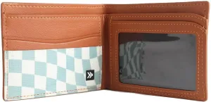 Thread Wallets Cash Bifold Wallet - Compact Wallet for Cash with Clear ID Window & Storage for 4-10 Cards with Vegan Leather (Jupiter Aqua)