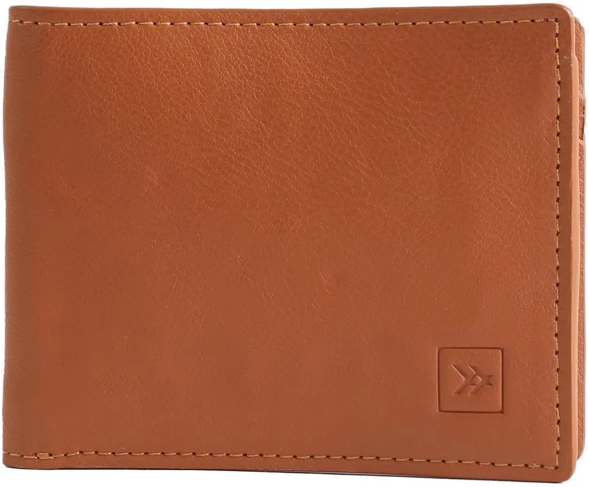Thread Wallets Cash Bifold Wallet - Compact Wallet for Cash with Clear ID Window & Storage for 4-10 Cards with Vegan Leather (Jupiter Aqua)