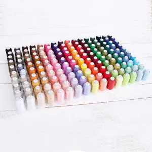 Threadart 160 Color Polyester Embroidery Machine Thread Set All Color Sets Included | 500M Spools 40wt | for Brother Babylock Janome Singer Pfaff Husqvarna Bernina Machines - All 160 500m Colors