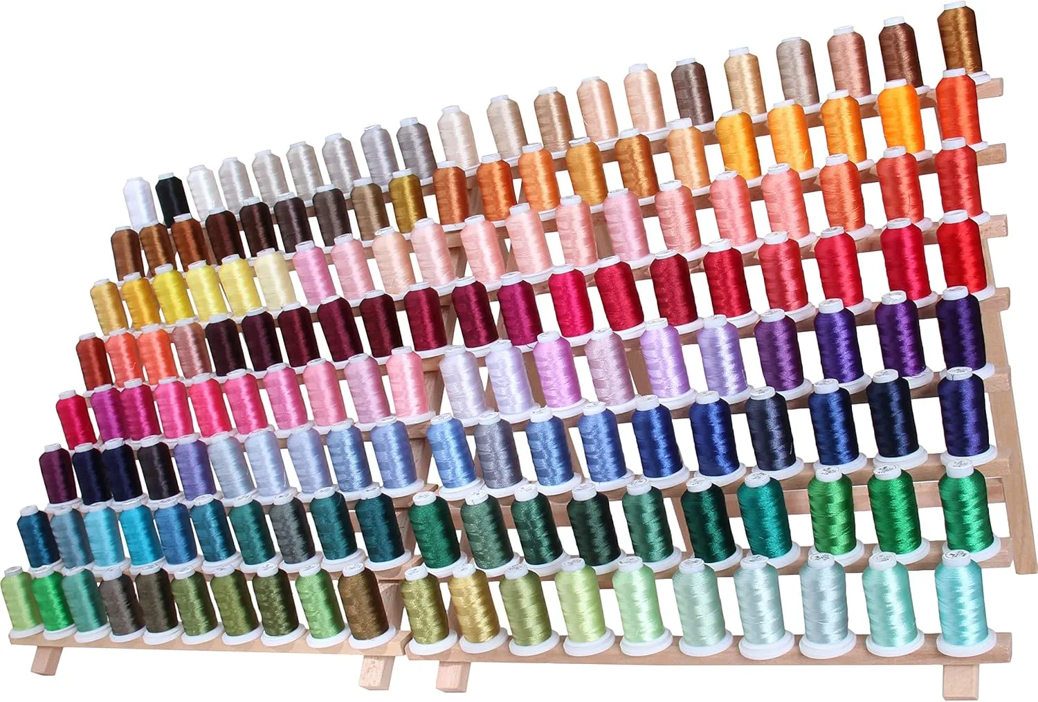 Threadart 160 Color Polyester Embroidery Machine Thread Set All Color Sets Included | 500M Spools 40wt | for Brother Babylock Janome Singer Pfaff Husqvarna Bernina Machines - All 160 500m Colors