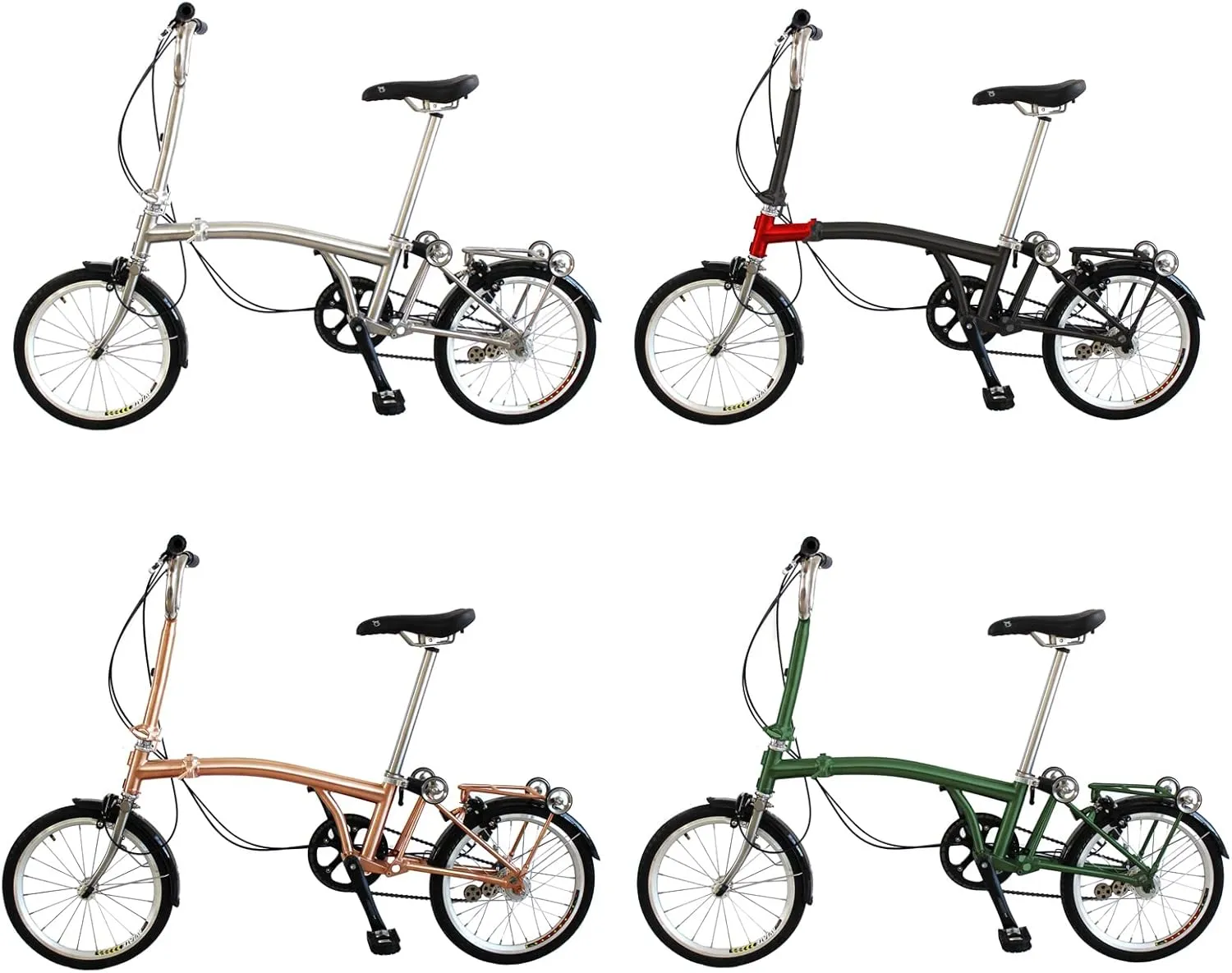 TIBROMTACK Main Frame for Brompton Titanium Folding Bike 16 Inches Handmade Gr9 Ti Parts Explore Lightweight Transformation
