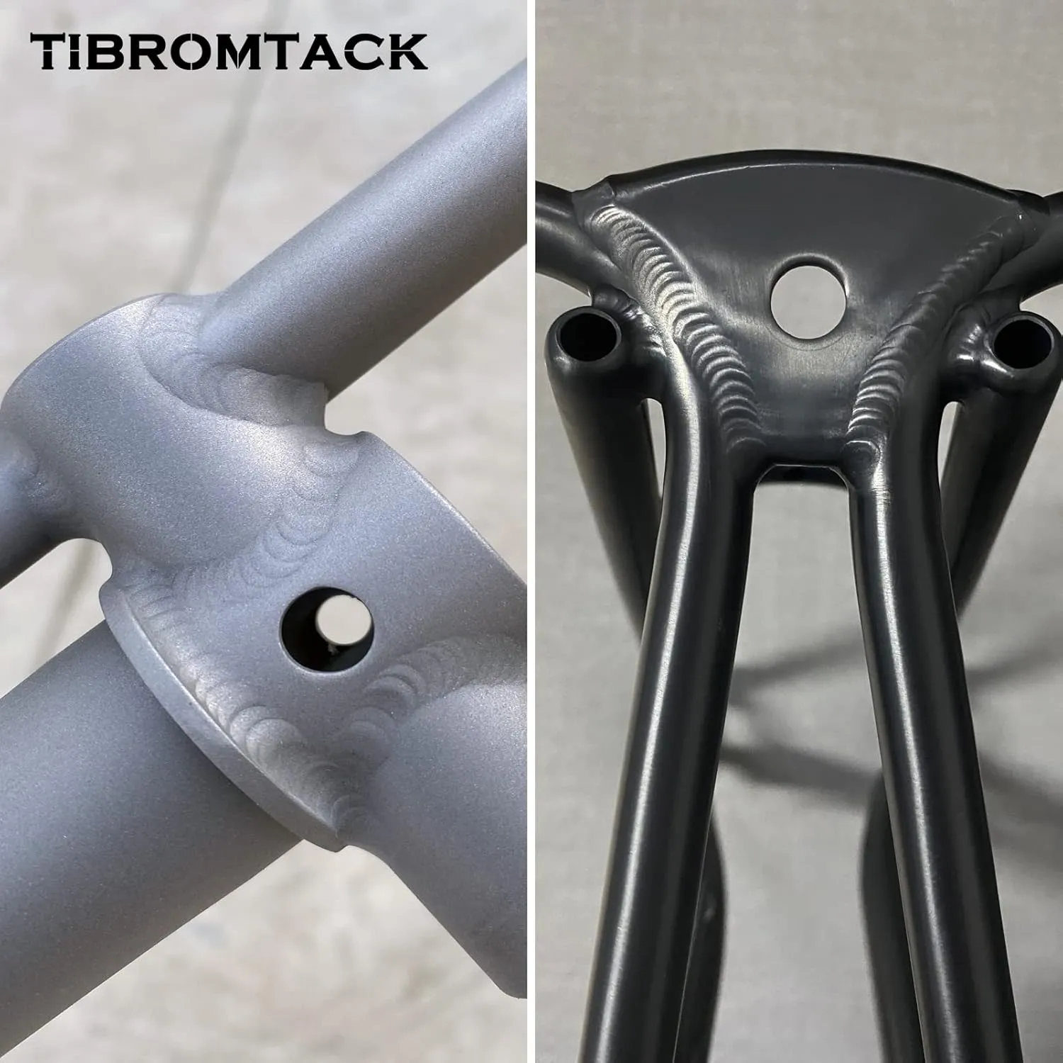 TIBROMTACK Titanium Fork and Rear Triangle for Brompton Bicycle 16 Inches Ultra Light Folding Bike Grade9 Ti Frame