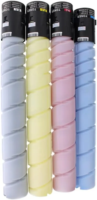 TN324K, TN324Y, TN324C, TN324M 4-Pack Black, Cyan, Magenta, Yellow Toner Cartridge Compatible with Konica Minolta Bizhub C258/C308/C368 Series