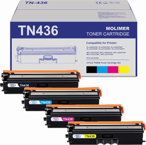 TN436 Toner Cartridge Set 4 Pack Replacement for Brother TN436BK TN436C TN436Y TN436M 4-Color Super High Yield Toner Cartridge Set for MFC-L8900CDW Toner Cartridges