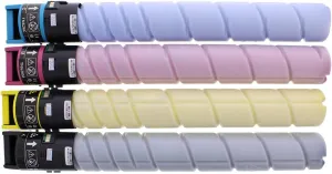 TN626K, TN626Y, TN626C, TN626M 4-Pack Black, Cyan, Magenta, Yellow Toner Cartridge Compatible with Konica Minolta Bizhub C450i/C550i/C650i Series