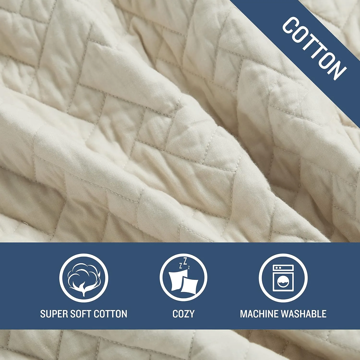 Tommy Bahama Home Quilt Set Soft Bedding with Matching Shams, Lightweight Home Decor for All Seasons, King, Chevron Dune Beige