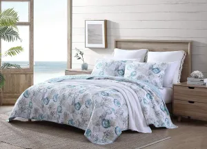 Tommy Bahama - King Quilt Set, Reversible Cotton Bedding with Matching Shams, Super Soft Bedding Set (Freeport Blue, King)
