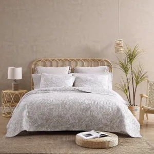 Tommy Bahama - King Quilt Set, Reversible Cotton Bedding with Matching Shams, Tropical Super Soft Bedding Set (Palmday Beige, King)