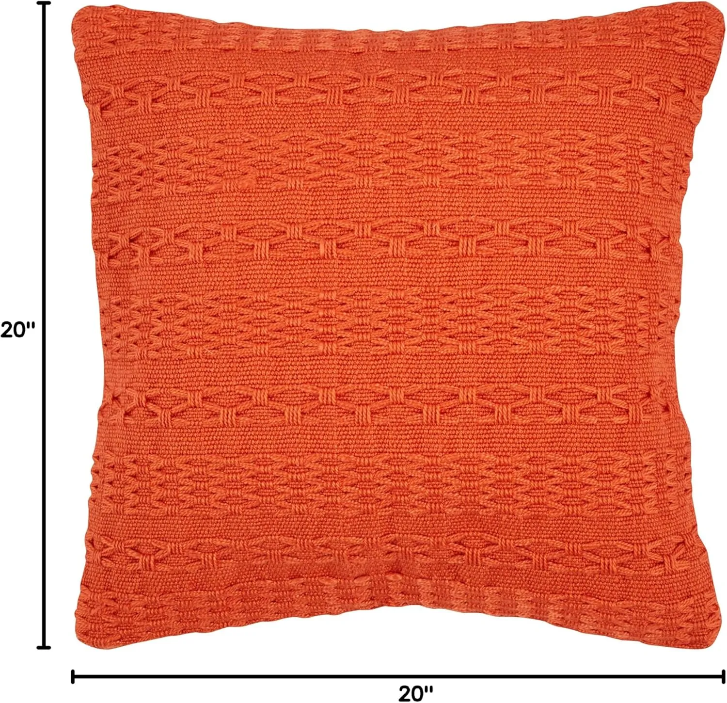 Tommy Bahama Throw Pillow Soft Cotton with Zipper Closure, Tropical Design, Ideal for Bed or Couch, 1 Count (Pack of 1), Island Essentials Orange