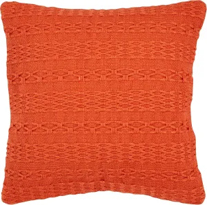 Tommy Bahama Throw Pillow Soft Cotton with Zipper Closure, Tropical Design, Ideal for Bed or Couch, 1 Count (Pack of 1), Island Essentials Orange