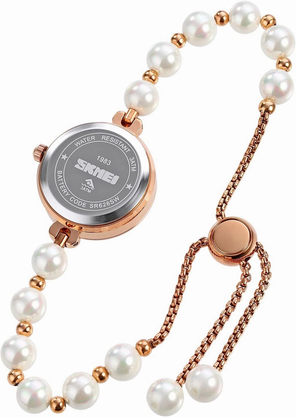 Tonnier Watches Women Analog Quartz Watch Mosaic with Diamonds Bracelet Dress Watch for Female Waterproof Wristwatch with Rose Gold Bracelet