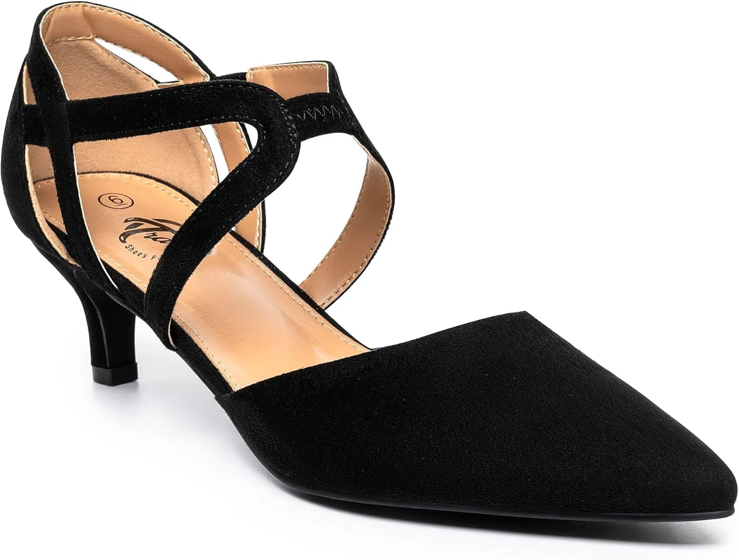 Trary Women's Low Heels Pumps Dress Pointed Toe Comfortable Work Office Pumps Shoes