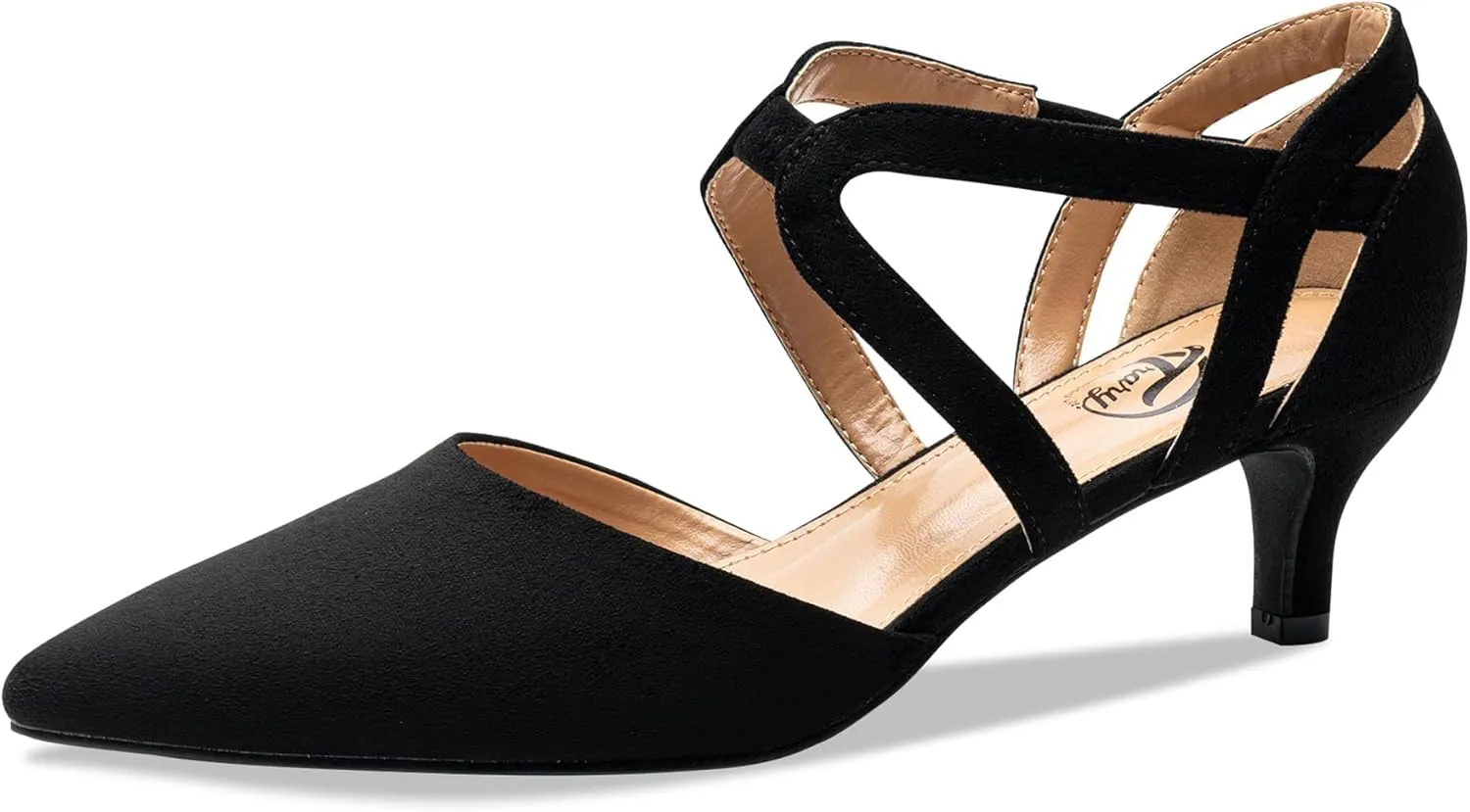Trary Women's Low Heels Pumps Dress Pointed Toe Comfortable Work Office Pumps Shoes