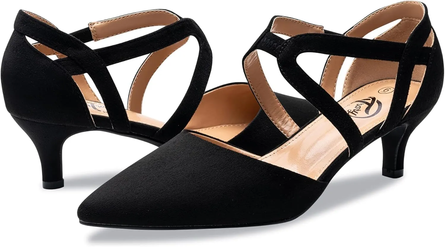 Trary Women's Low Heels Pumps Dress Pointed Toe Comfortable Work Office Pumps Shoes