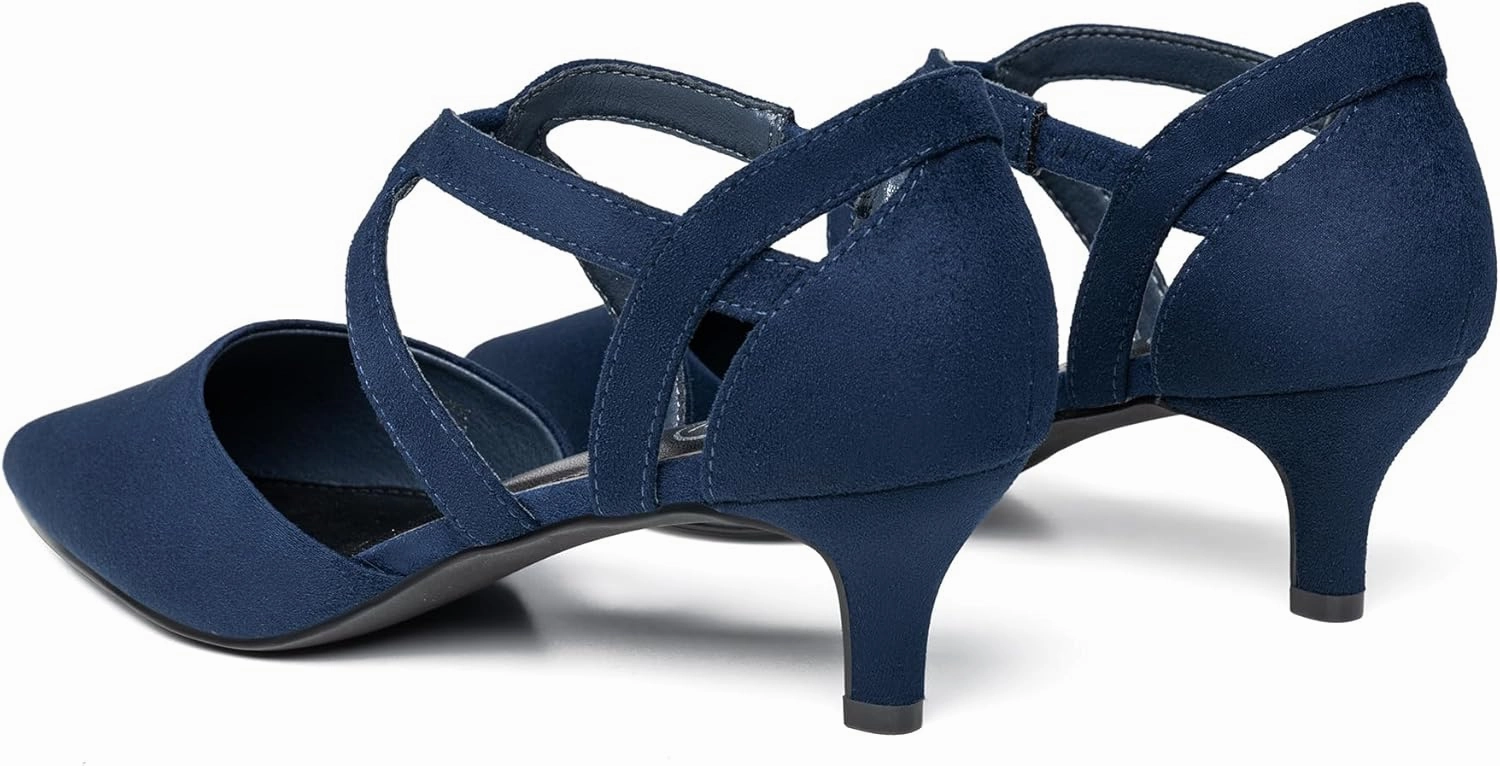 Trary Women's Low Heels Pumps Dress Pointed Toe Comfortable Work Office Pumps Shoes