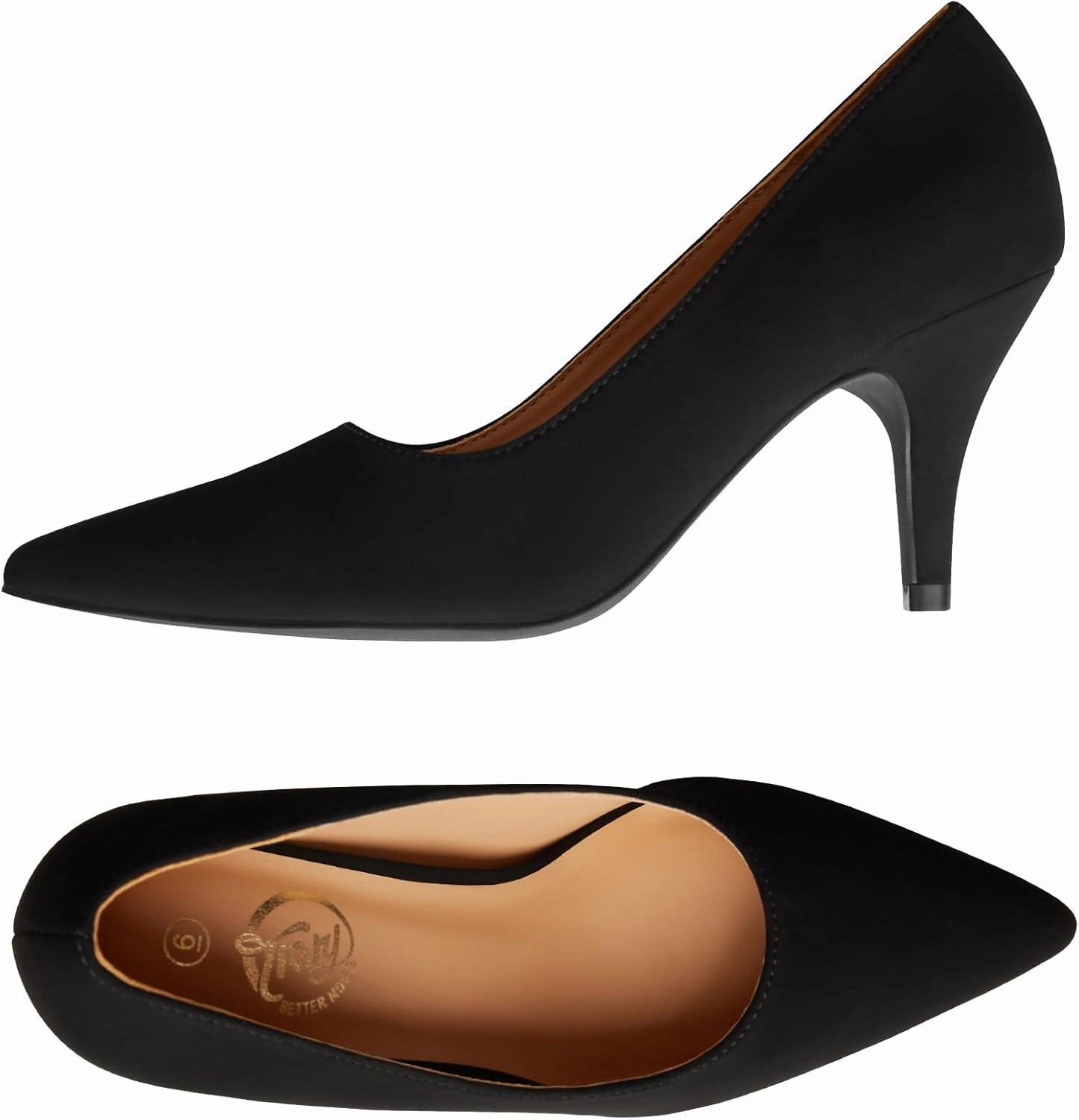 Trary Women’s Slingback Pumps, Black Heels Gold Heels Nude Pink Red Heels, Pointed Toe High Heels for Women Sexy Stiletto Heels Buckle Ankle Strap Closed Toe Pumps Office Party Prom Dress Shoes
