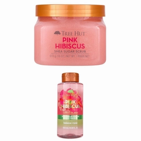 Tree Hut Pink Hibiscus Scrub & Gel Wash Bundle