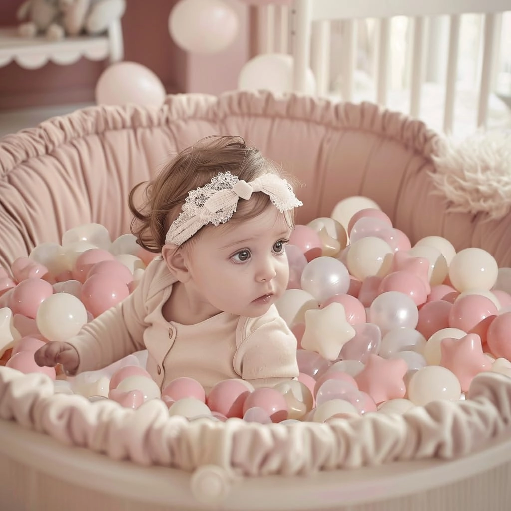 TRENDPLAY Big Star & Heart Shaped Ball Pit Balls - 100 200 Larger Plastic Balls Set, Different Shapes for Toddlers