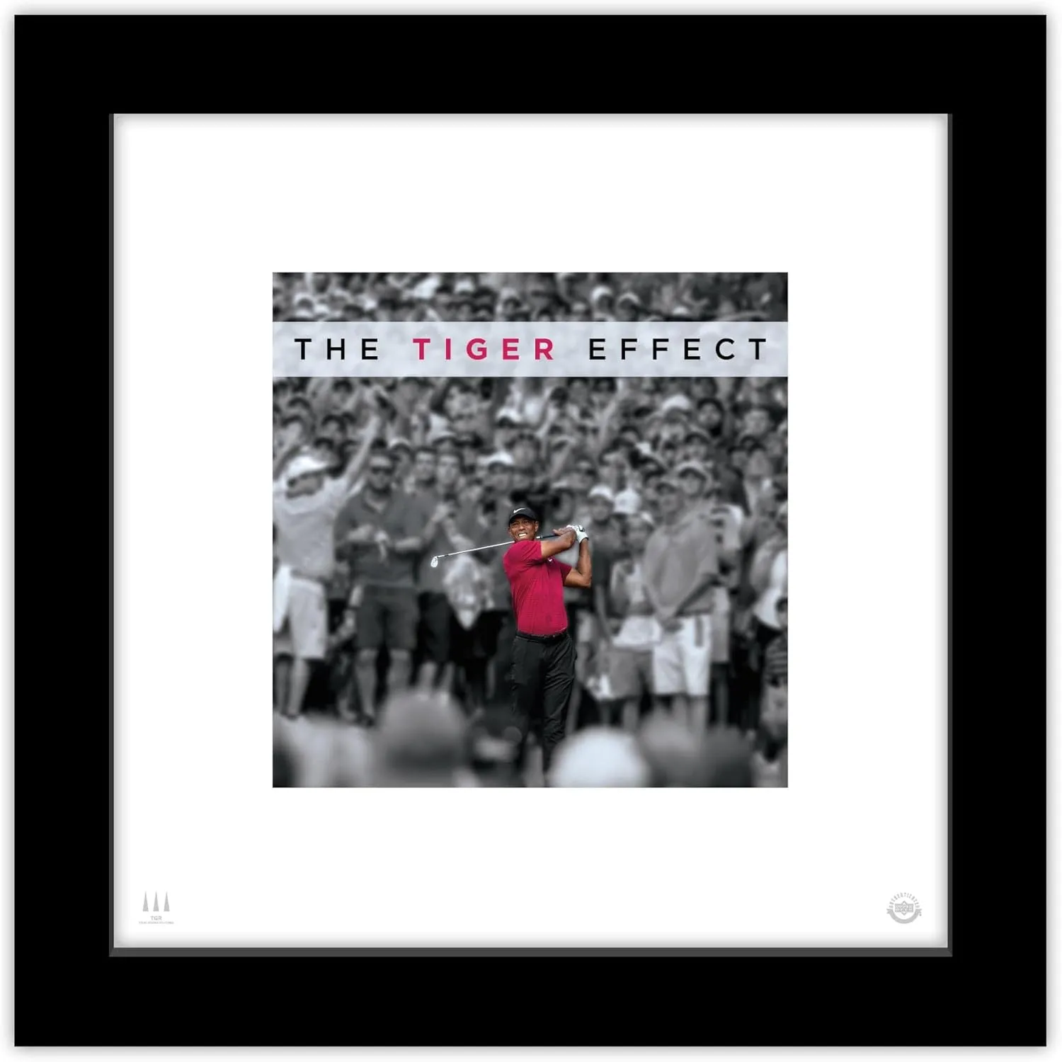 Trends International Gallery Pops Tiger Woods - Earn Your Stripes Wall Art Wall Poster, 12" x 12", Black Frame Version